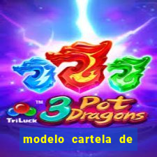 Modelo Cartela De Bingo Em Branco